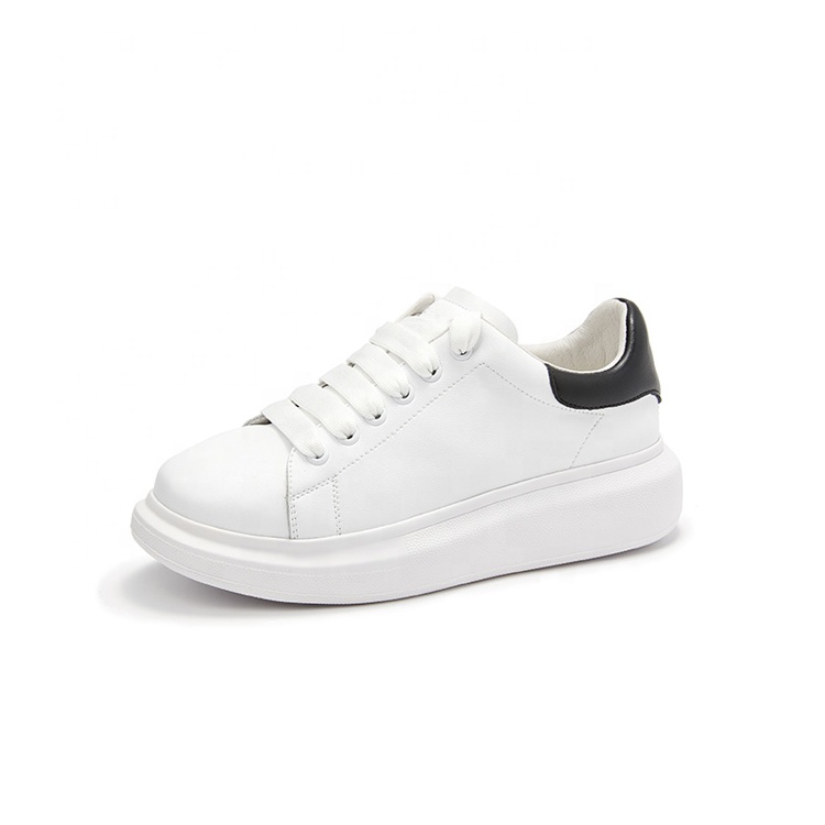 Fashion Style Lace-up White Outdoor Unisex Walking Sneakers Casual Shoes For Girls